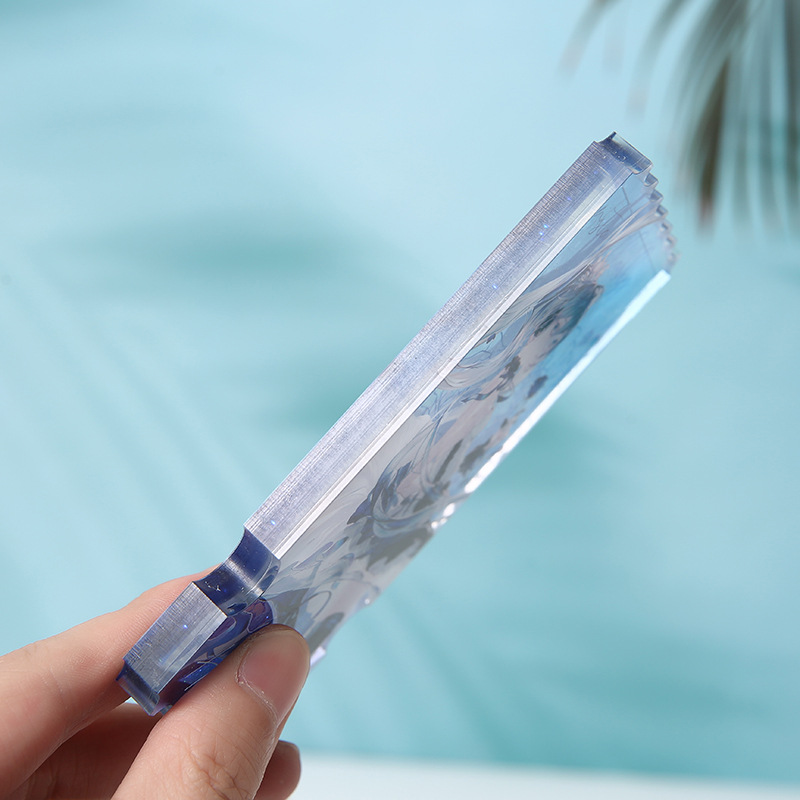 Acrylic Quicksand Mahjong Stand Customized Stall Cartoon Two-Dimensional Star Anime Material Card Desktop Ornament