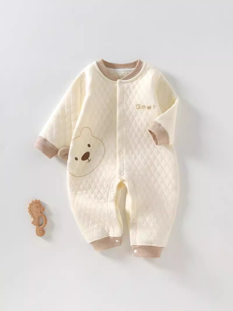 Одежда для младенцев, базовая одежда, теплые пижамы, новая осенняя и зимняя одежда для детей