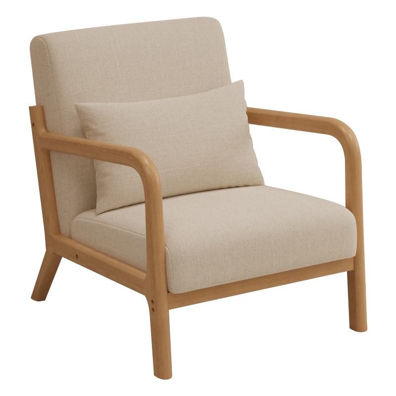 Sponge Solid Wood Restaurant Hot Pot Restaurant Cafe Table and Chair Combination Milk Tea Shop Deck Leisure Area Small Round Table Sofa