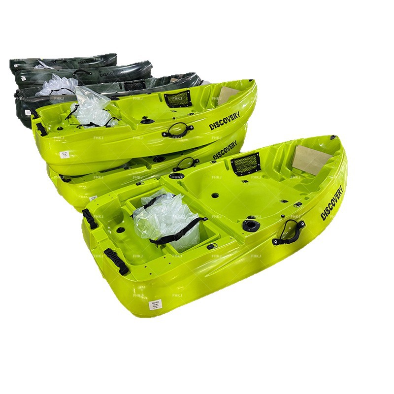 Rotomolded Canoe Single Platform Boat Double Plastic Hard Boat Three Person Leisure Fishing Boat