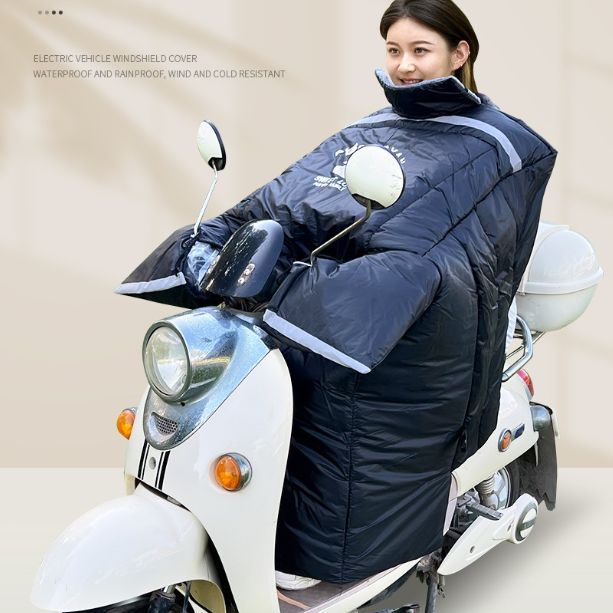 Electric car windshield widened extra fat winter warm waterproof fleece-lined thickened extra large battery car windshield in stock