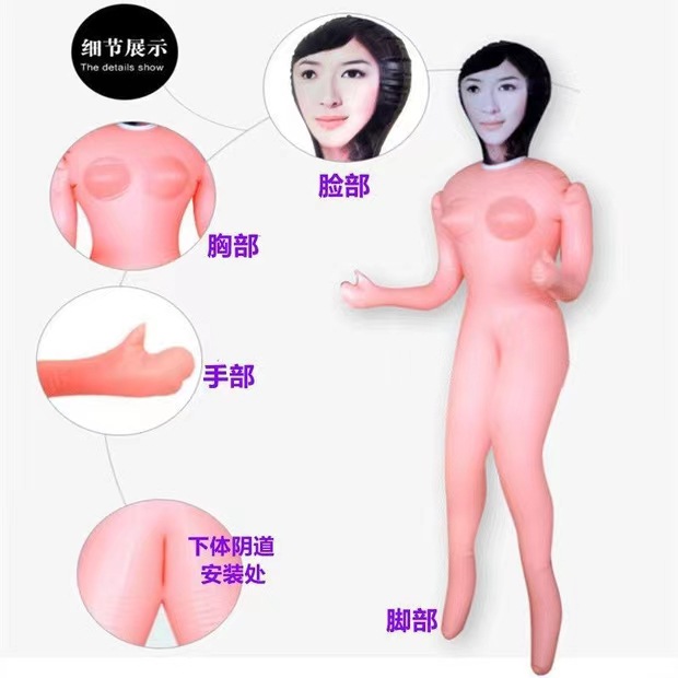 Inflatable PVC Painted Leather Young Woman Doll Male Human Fake Doll Inflatable Adult Model