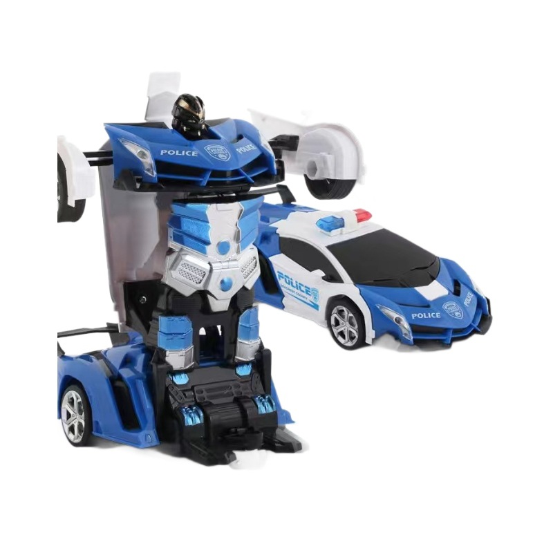 Children's remote control deformation car toy charging electric drift 1:18 one-key deformation remote control robot King Kong toy
