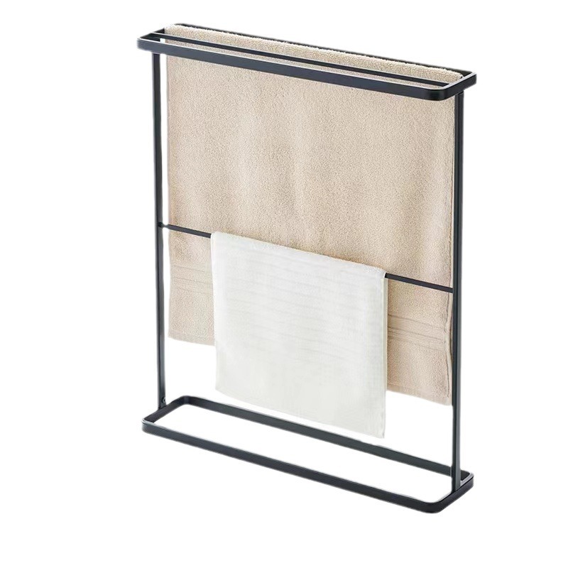 Cross-border Iron American Style Land Towel Rack Floor Towel Rack Bathroom Rack Toilet Simple Towel Rack