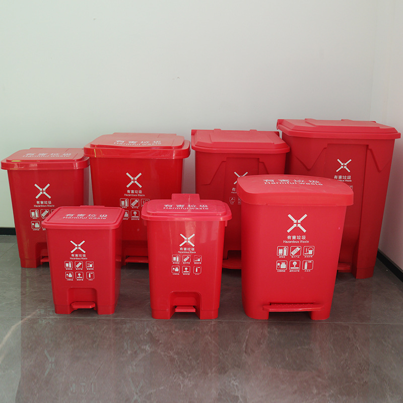 Classified trash can pedal with lid large capacity flip trash can School commercial office medical source factory