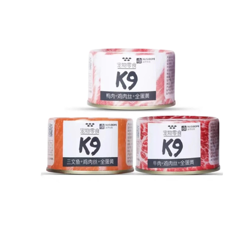 K9 Canned Dog Teddy Dog Snacks Puppies Adult Dogs Elderly Dogs Duck Meat Nutritional Wet Food Mixed with Dog Food Fattening Egg Yolk