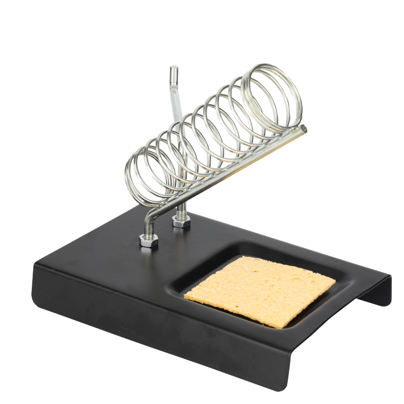 Electric Soldering Iron Stand Multi-functional Soldering Wire Rack Electric Soldering Station Seat Cleaning Metal Handle Tin Wire Rack Soldering Iron Bracket