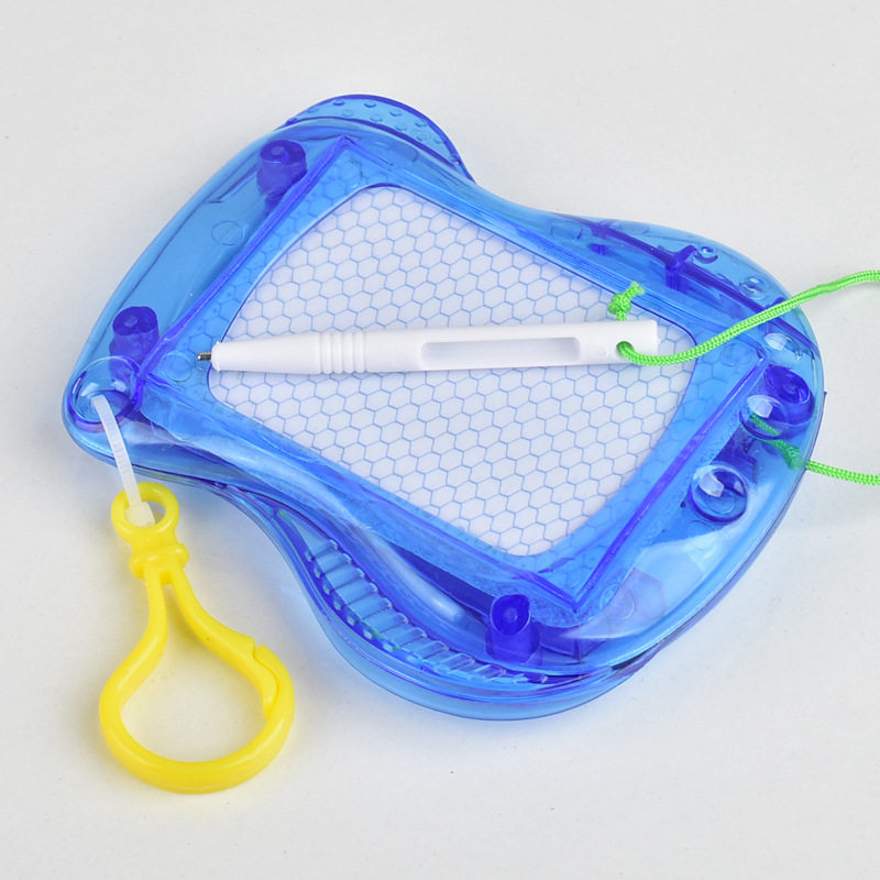 Children's toys educational mini black and white magnetic writing board sketchpad with mountaineering mini buckle small gift toys cross border