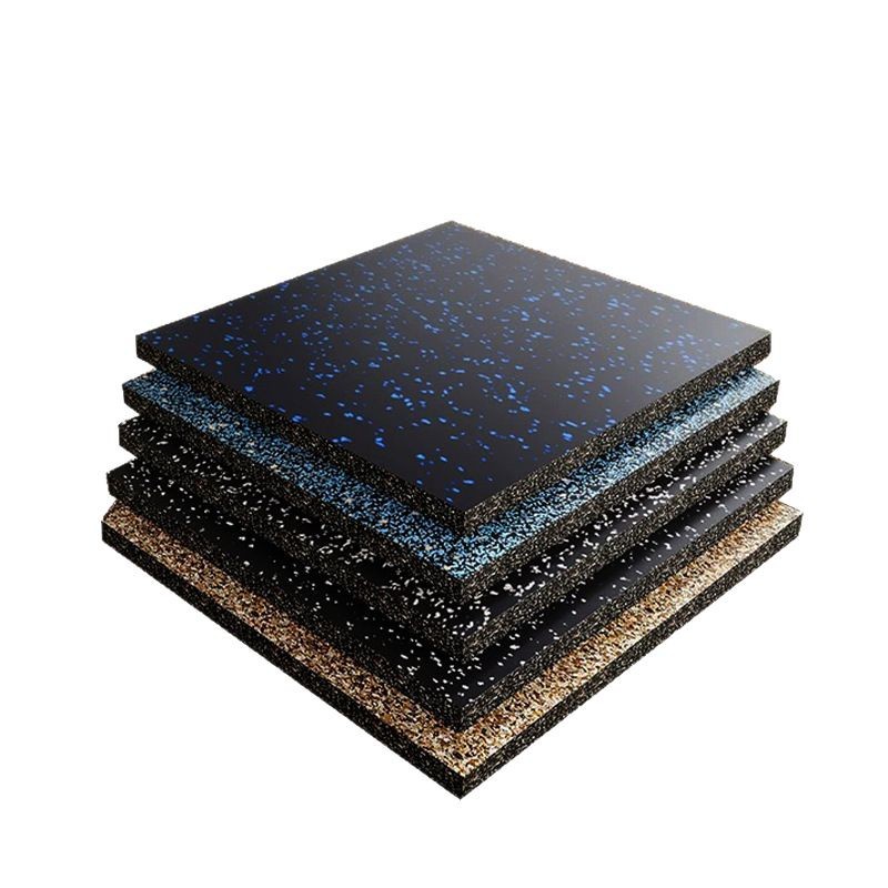 Gym Rubber Floor Mat Strength Area Soundproof Floor Home Silent Splicing Shock-Absorbing Mat Indoor Sports Floor