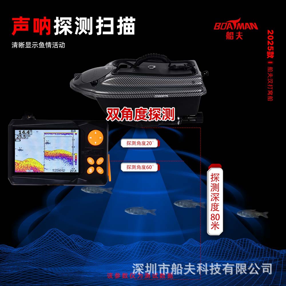2025 Boatsman Hanou Carp Fishing Detection and Positioning Intelligent Nesting Boat