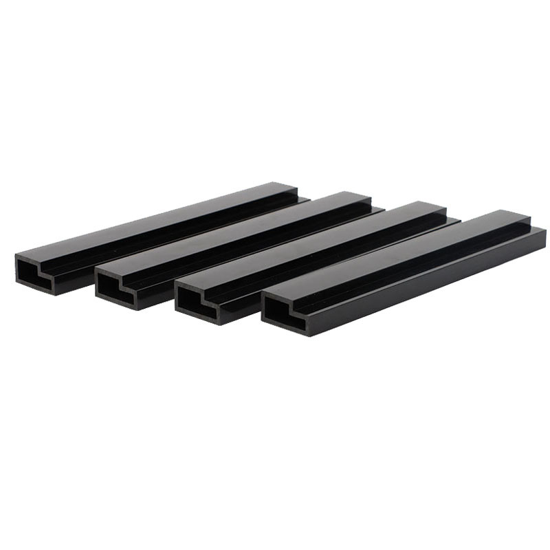 Factory plastic profile extrusion custom ABS high gloss trapezoidal strip PVC soft and hard co-extruded plastic strip plastic edge strip