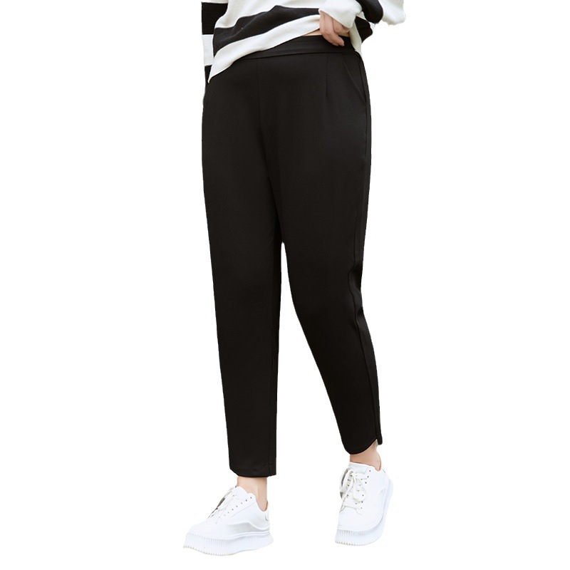 Autumn harem radish pants women's plus size chubby girl high waist slimming straight loose smoke tube all-match casual pants