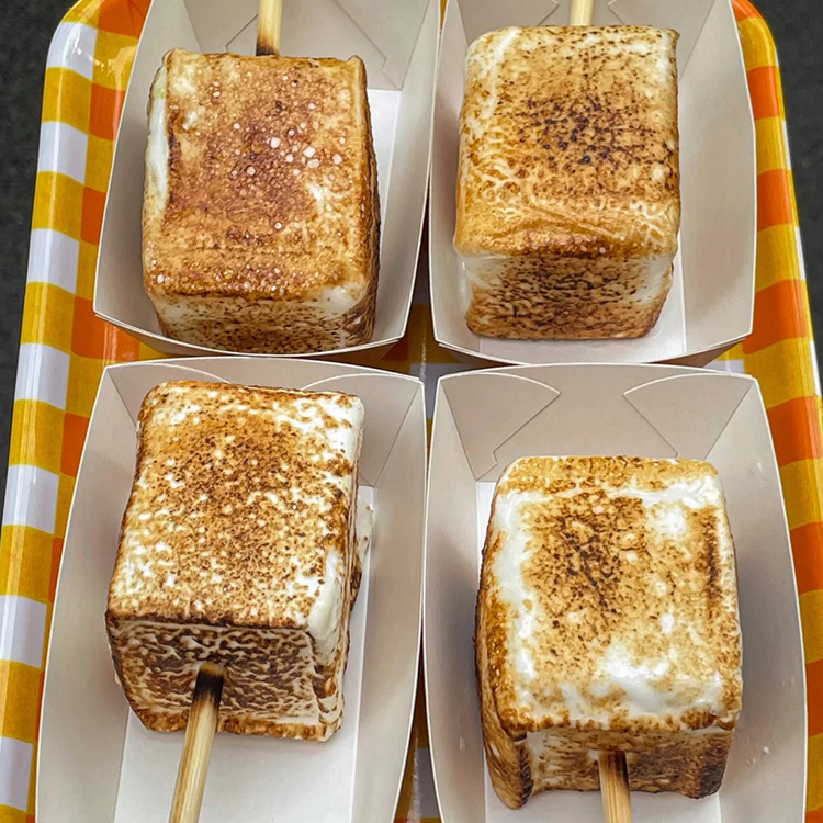 [20 Boxes with Free Shipping for 5.3 Yuan/Piece] Korean Roasted Marshmallow Ice Cream Internet Celebrity Stall Product Ice Cream to Purchase