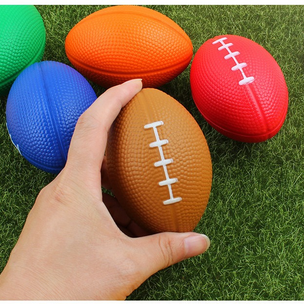 Двухцветный PU пенопластовый регби мяч, для тренировки захвата, для взрослых и детей