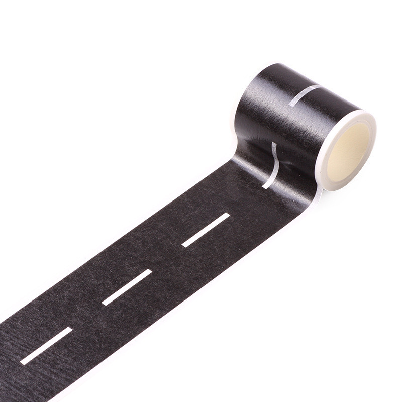 children's cartoon diy road rail transit and paper tape railway highway tape self adhesive train curve sticker
