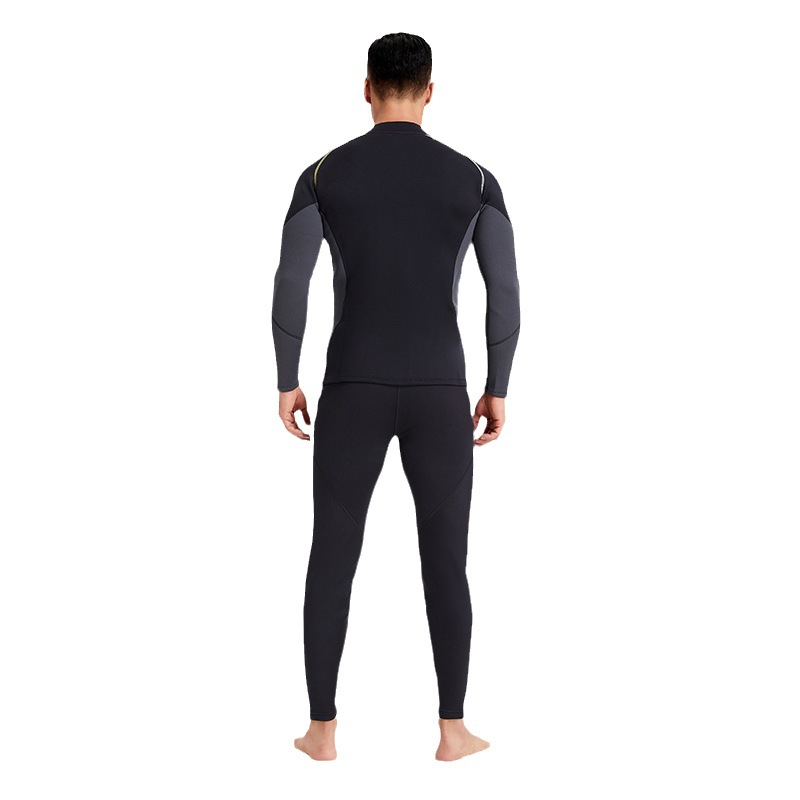 Zcco1.5Mm Wetsuit Split Top Long-Sleeved Snorkeling Suit Cold-Proof Warm Wetsuit Large Size Surfing Suit