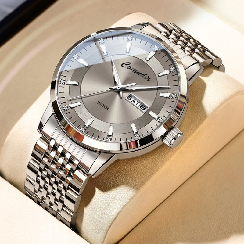 Men's Watch Imitation Fully Automatic Mechanical Watch Men's Hollow Dual Calendar Quartz Watch Men's Swiss Watch 
