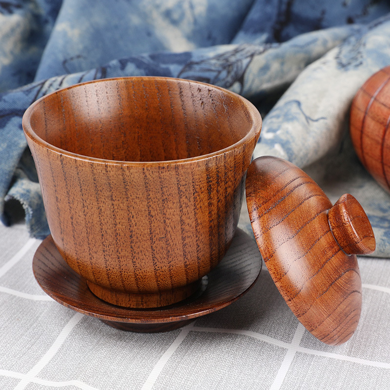 Wooden Cup, Tea Cup, Restaurant Household Handle Coffee Cup, Gift Casual Cup, Custom Logo Jujube Wood Creative Water Cup
