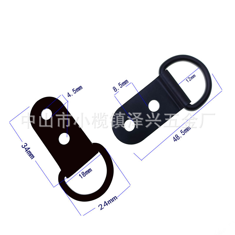 Wholesale D-shaped Pull Ring Triangular Rowing Truck Off-road Vehicle Anchor Double Hole Truck Pull Car Cargo Tailgate Tightening Anchor