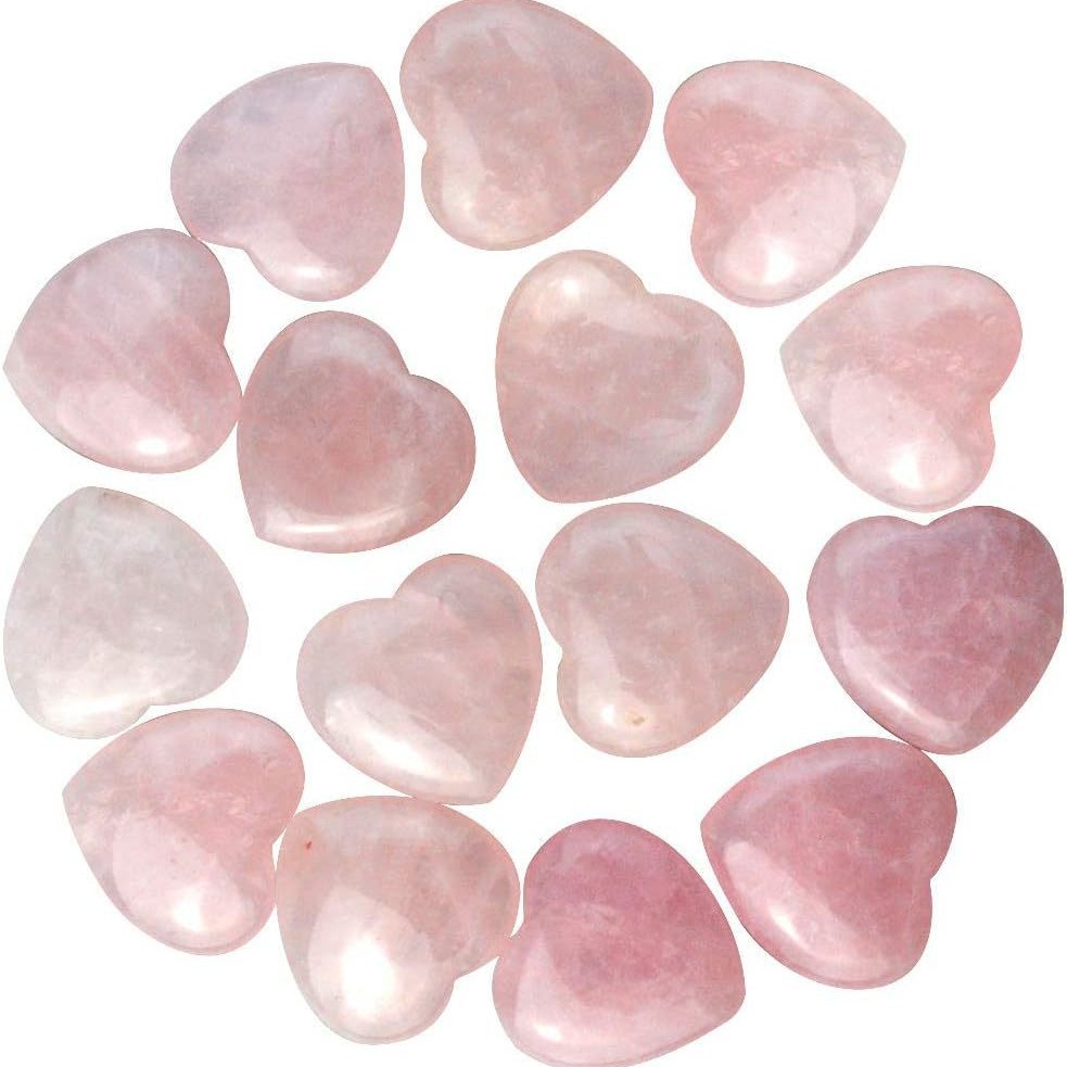 Cross-border preferred bulk wholesale 2CM natural heart heart love stone birthday gift home decoration heart-shaped craft