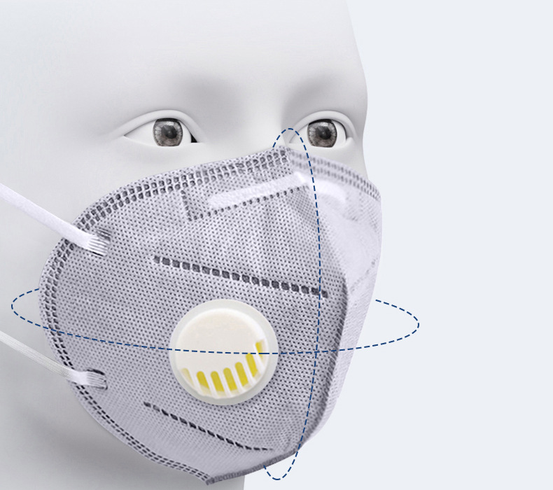 KN95 mask dust-proof breathable breathing n95 anti-industrial dust professional polishing activated carbon with valve mask protection