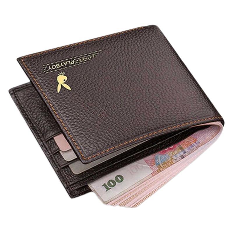 Playboy Wallet Men's Wallet Wallet Youth Student Horizontal Fashions genuine goods Short Wallet Thin