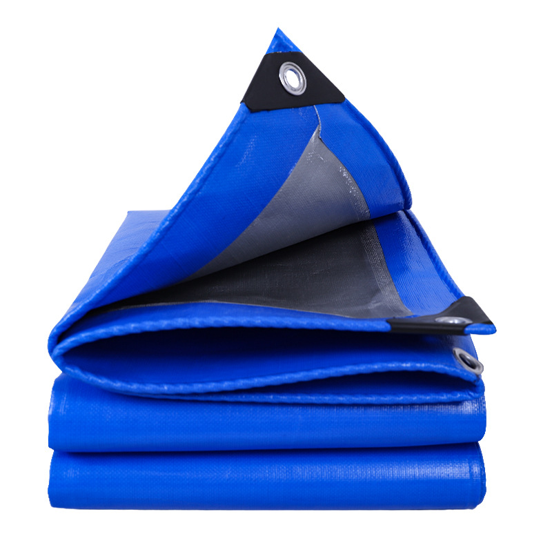 in stock Now Thickened Wear-resistant Waterproof Cloth PE Plastic Rainproof Cloth Tarpaulin Sunshade Color Strip Cloth Rainproof Sunscreen Tarpaulin