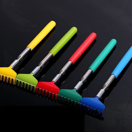 Stainless steel retractable color seven-tooth tickle does not ask for help tickle massage decompression tickle assistant old man happy