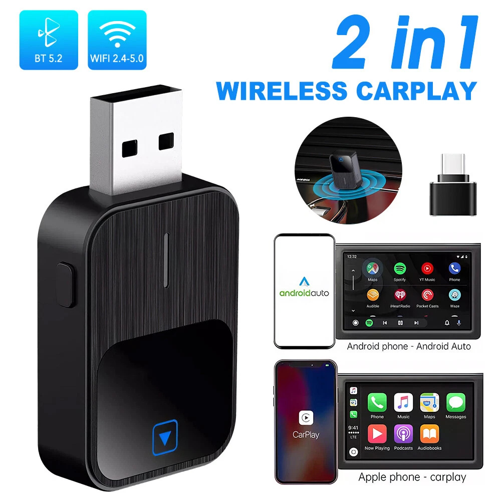 New Car Wireless Carplay Box Android Two-In-One Adapter Car Interconnection 2025 Cross-Border