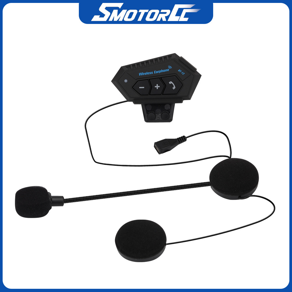 Bluetooth гарнитура для шлема, телефонные звонки и музыка, BT12