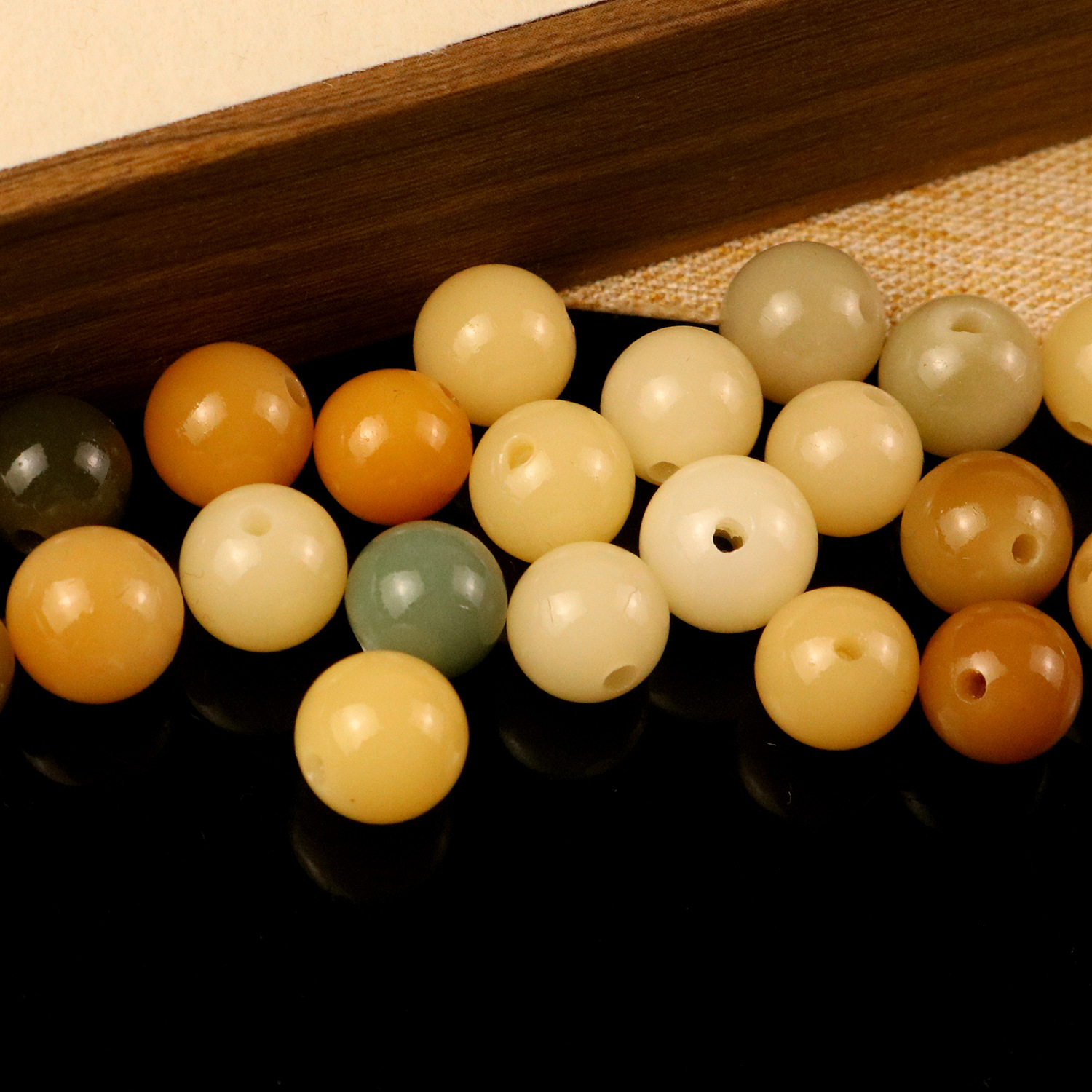 Manufacturer Wholesale Bodhi Duobao Round Beads Loose Bead Necklace Jewelry Accessories Natural Weathered Candy Color Bodhi Root Loose Beads