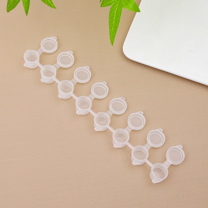 Factory wholesale 6 conjoined propylene pigment empty box gouache watercolor filling plastic empty box digital oil paint box