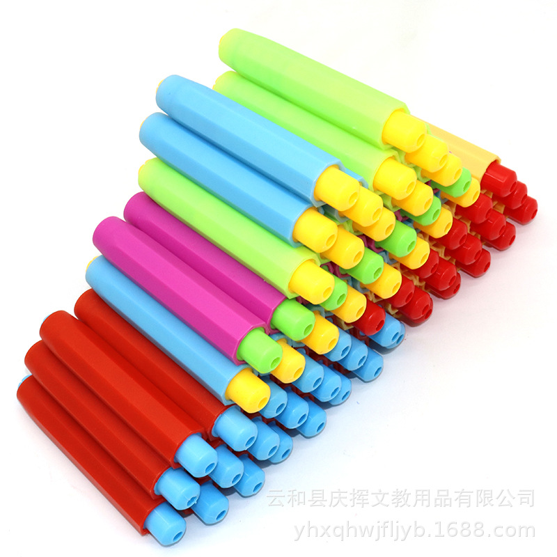 Оптовая продажа пластикового держателя для мела, набор для обучения, меловые принадлежности для детей