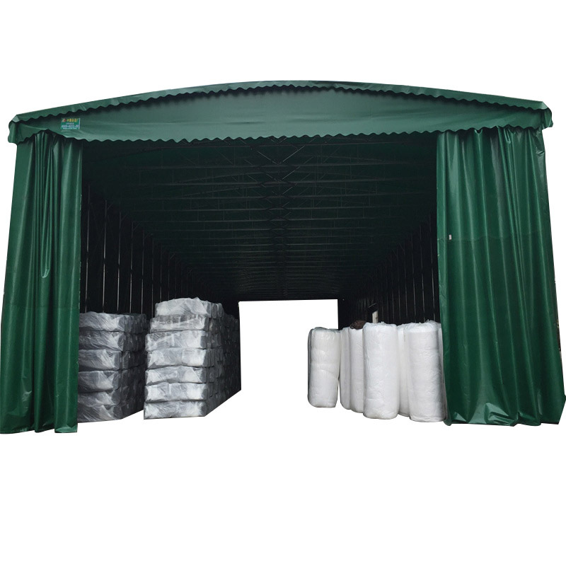 Outdoor Sliding Mobile Canopy Large Warehouse Sunshade Tent Outdoor Rainproof and Sunproof Mobile Awning Factory Home