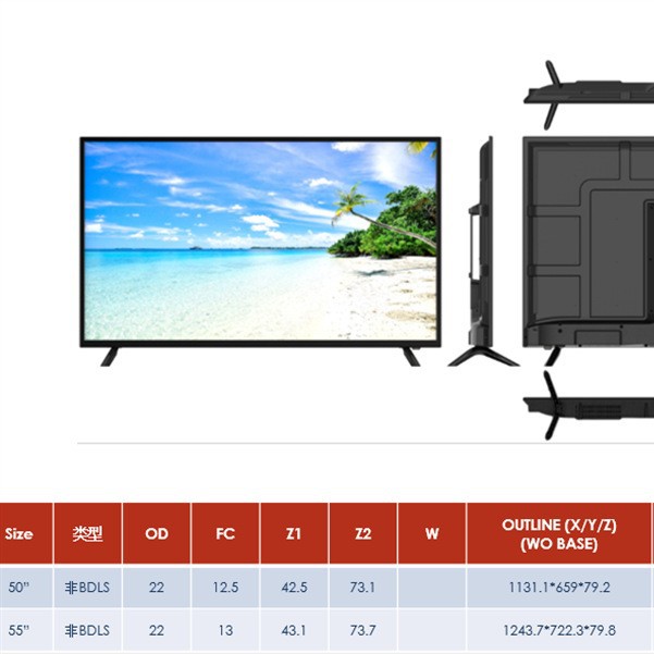 Factory Customized 2K4K Smart Network Lcd Tv Ledqledgoogletvwebos Narrow Edge