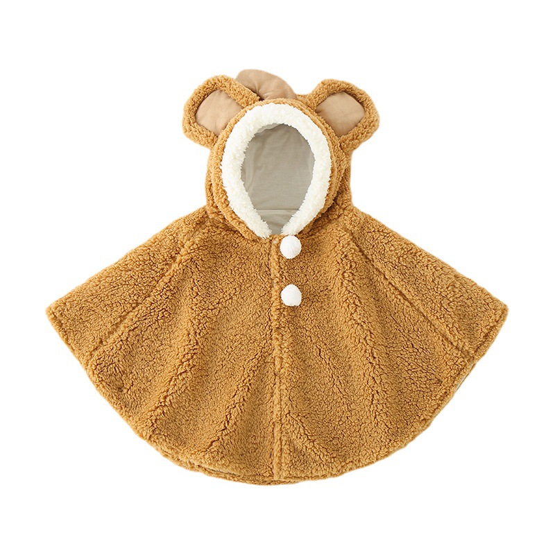 Baby Cloak Spring Autumn and Winter Cartoon Super Cute Cute Boys and Girls Cloak Baby Children's Shawl Coat Hair