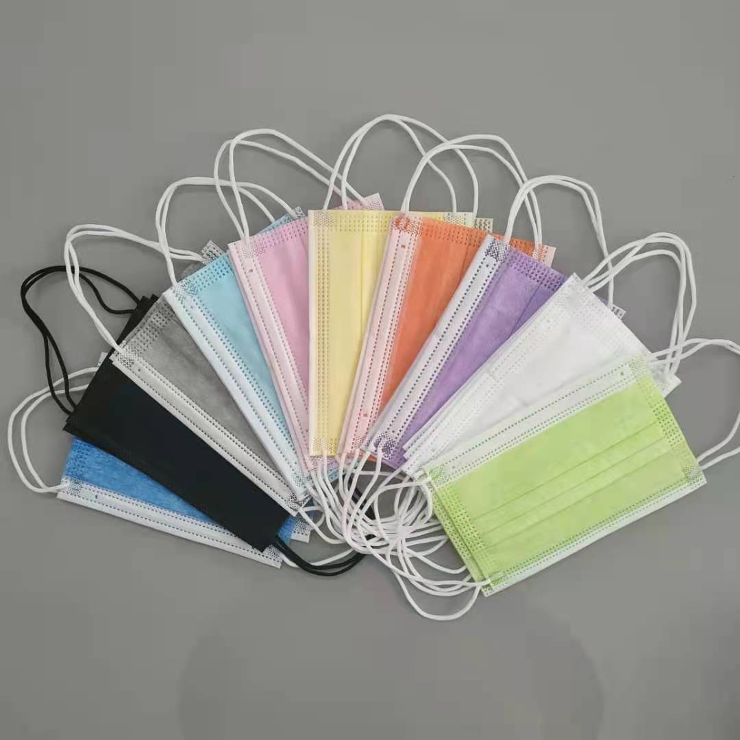 Children's Disposable Masks Printed with Three-Layer Blue and White Patterns for Students, Kidsren's Masks in Stock