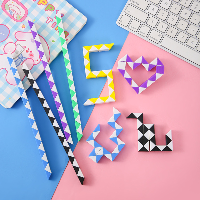 Children's Educational Toy 24-Section Magic Ruler Versatile Folding Puzzle Small 24-Section Magic Ruler Children's Gift Factory