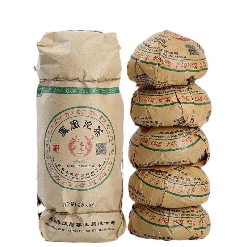 Cross-Border 2024 Yunnan Pu'Er Tea Raw Tea Tuocha Nanjian Phoenix Tuocha Raw Tuocha 100G*5/Piece Douyin