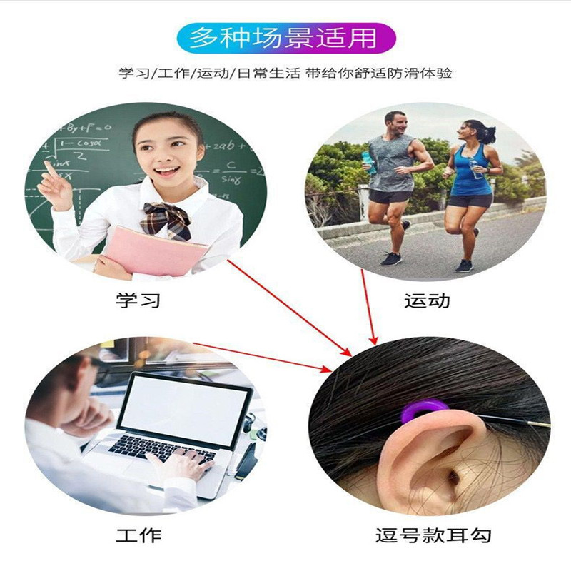 Factory direct new silicone non-slip earmuffs silicone ring fashion candy color Earmuffs Ear hook silicone ring wholesale package