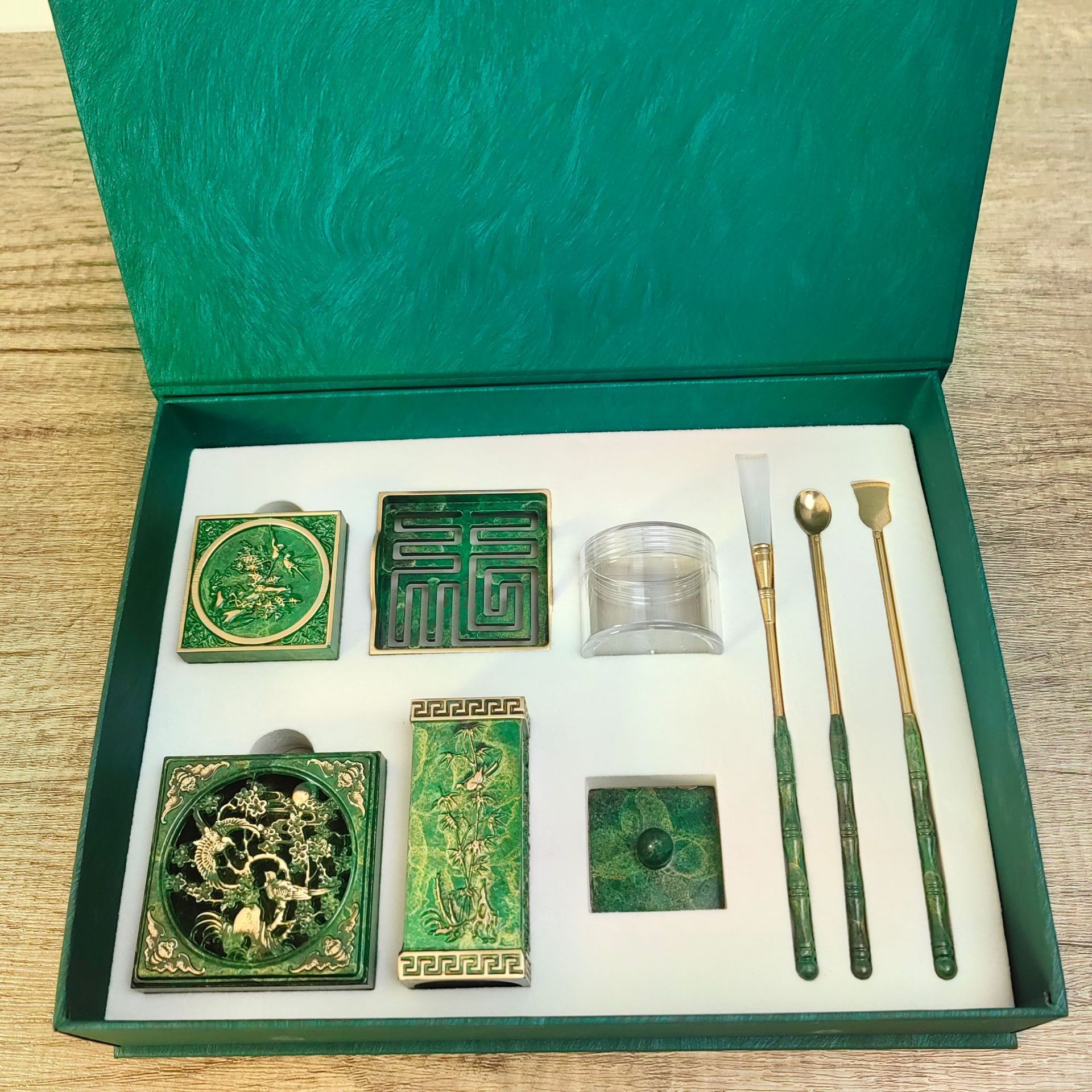 Brass Burnt Blue Lotus Incense Burner Incense Tools Incense Set Incense Powder Incense Burner Incense Burner Entry Tools Wholesale