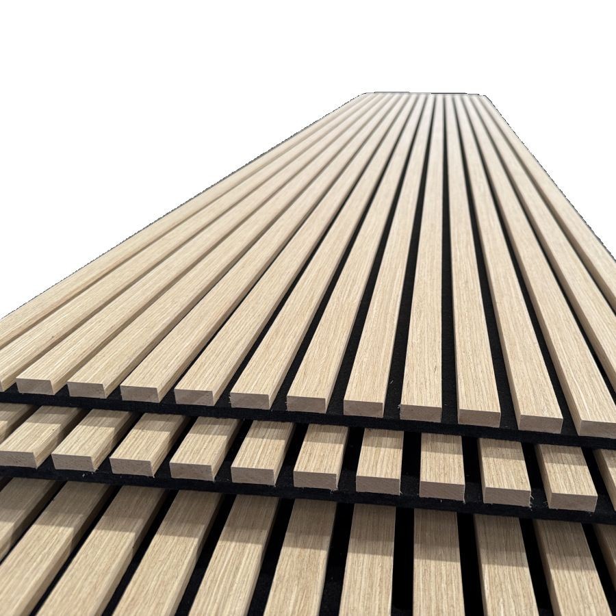 Foreign Trade Polyester Fiber Sound-Absorbing Panel Aku Wooden Strip Ps Line Density Board Soundproofing Noise Reduction Sound-Absorbing Panel Decoration