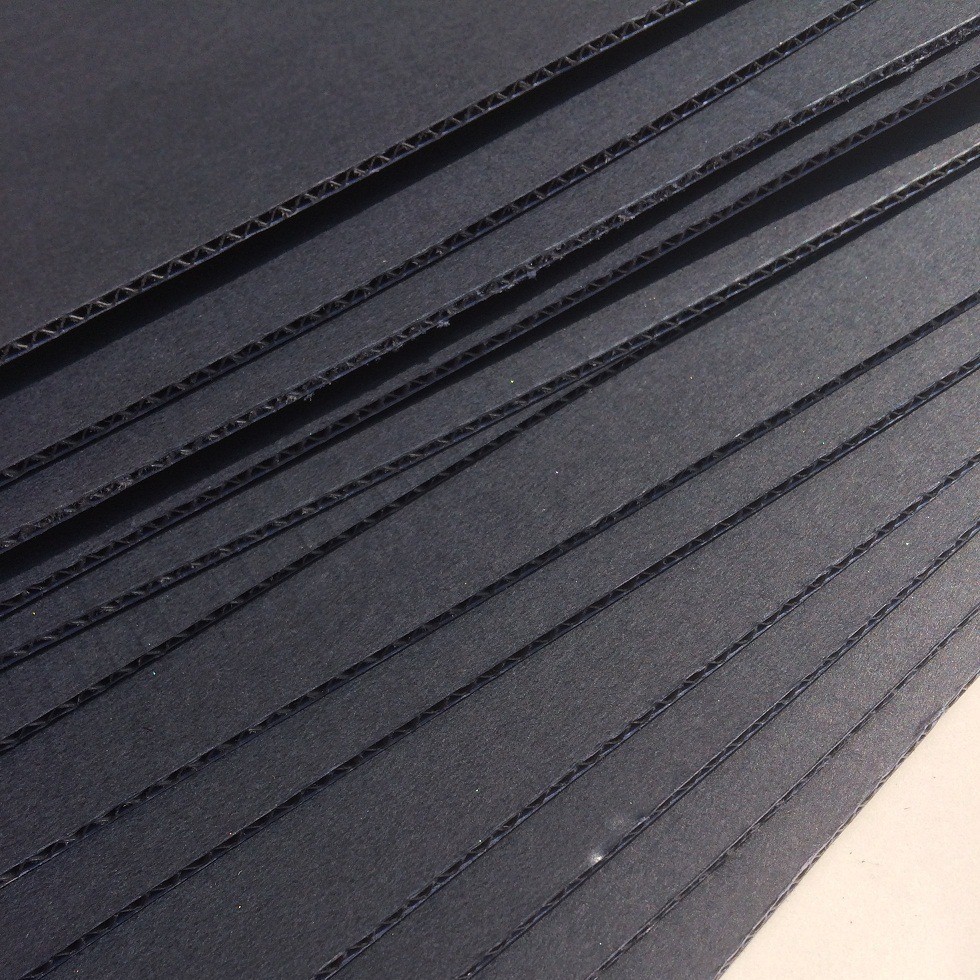 Logistics Packaging Paper Double-Layer Packaging Corrugated Paper Black Special E-Corrugated Paper Special Paper Corrugated Cardboard