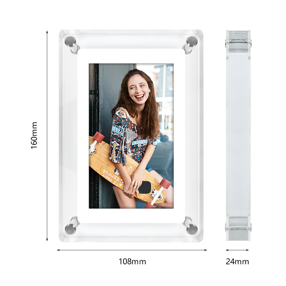 Foreign Trade Cross-Border Promotional Gift 5-Inch 4Gb Acrylic Digital Photo Frame Digital Photo Album Business