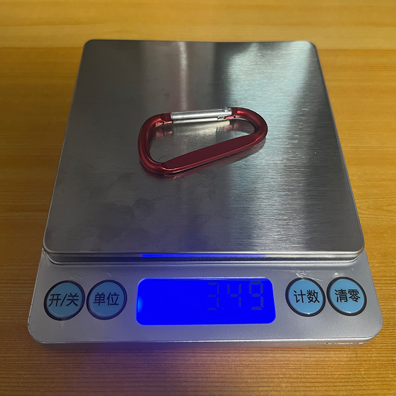 No. 5 D-Shaped Flattened Aluminum Alloy Carabiner Climbing Spring Buckle Outdoor Hanging Buckle Safety Buckle Water Bottle Buckle Hanging Type