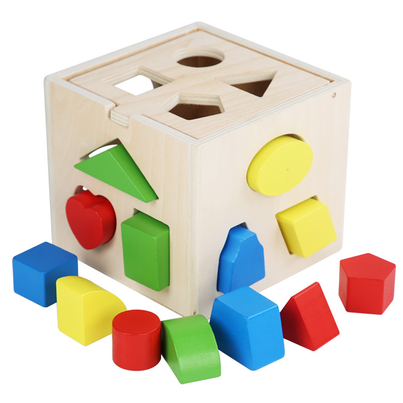 Early Childhood Education Thirteen Hole Shape Matching Intelligence Building Blocks Children's Geometric Shape Enlightenment Benefit Toys 1-3 Years Old