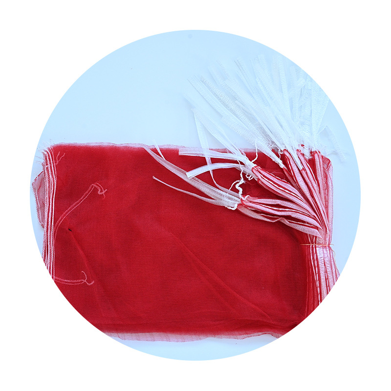 Red Mesh Bag Thickeneded Encrypted Drawstring Mesh Bag Yam Potato Onion Sweet Potato Sweet Potato Mesh Bag