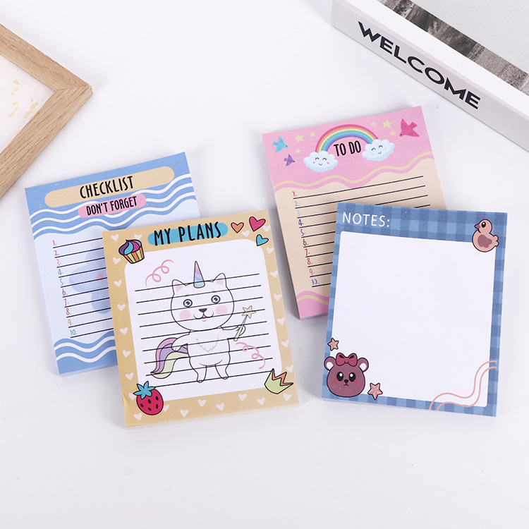 Post-It Notes Cute Cartoon Special-Shaped Production Handbook Message Notes N Times High-Value Note Label Paper Wholesale