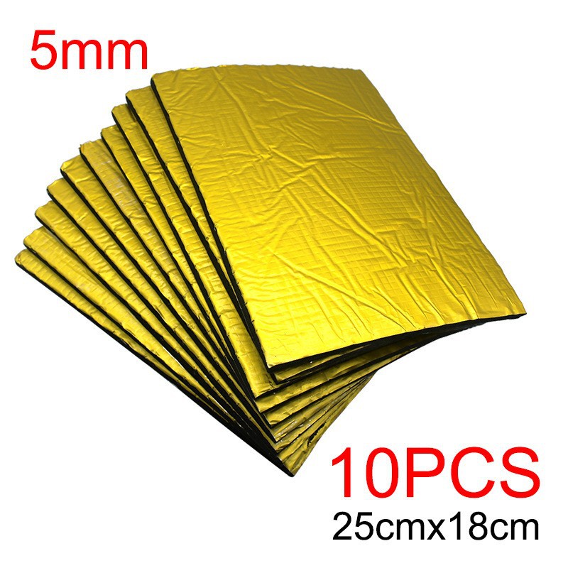 25*18cm car sound insulation cotton aluminum foil cushion insulation pad silencing cotton adhesive self-adhesive cross-border foreign trade
