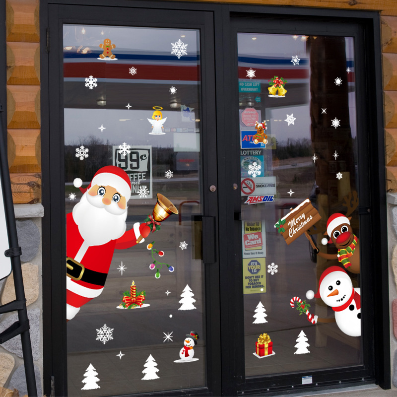 Christmas stickers foreign trade cross-border hot SK92419242 static window glass stickers door stickers double-sided window stickers